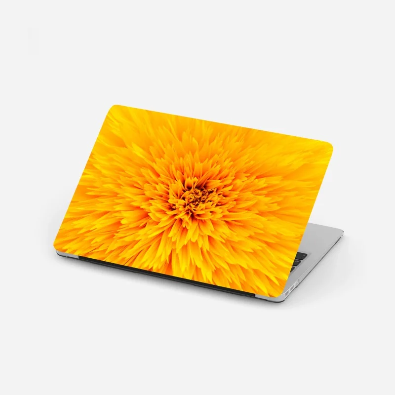 Adesivo per laptop esplosione di petali: texture di girasole per arredo