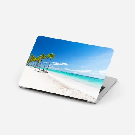 Adesivo per laptop spiaggia tropicale a Punta Cana • Wallissimo®