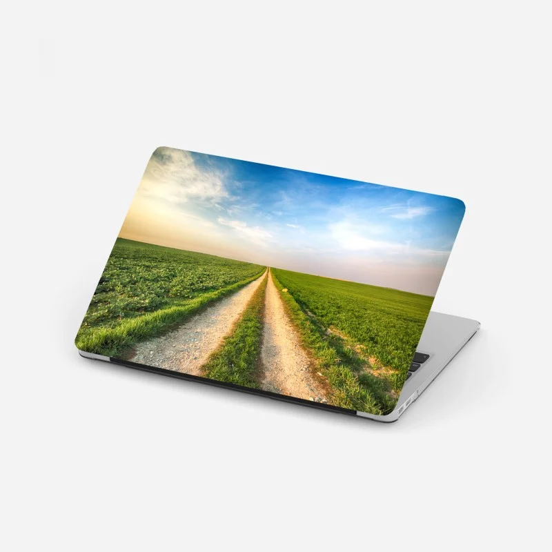 Adesivo per laptop strada verso l'orizzonte