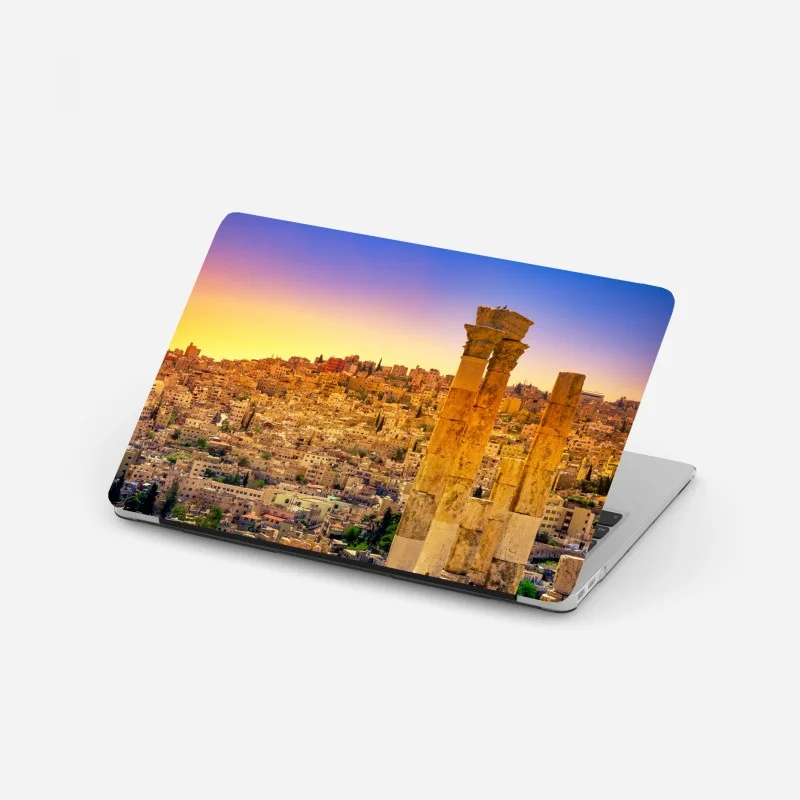 Adesivo per laptop panorama storico di Amman al tramonto