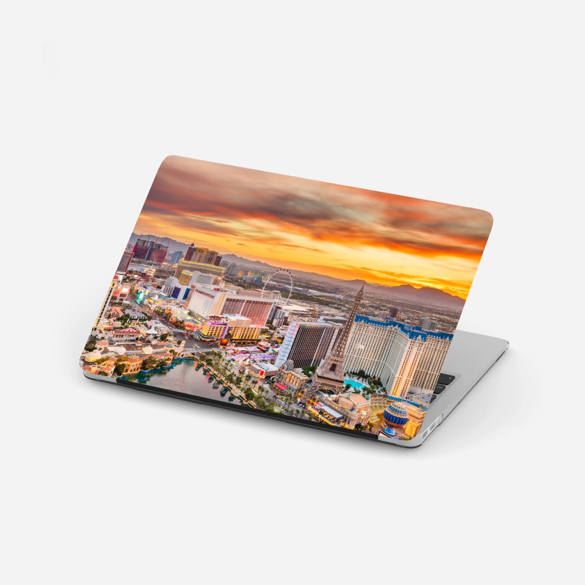 Adesivo per laptop tramonto sulla skyline di Las Vegas • Wallissimo®