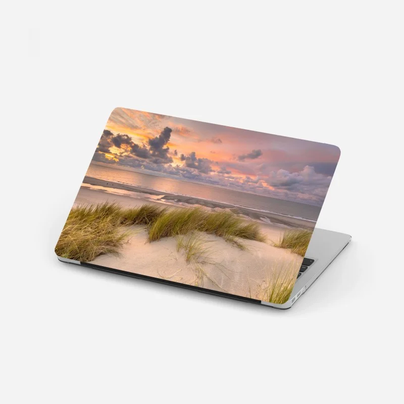 Adesivo per laptop tramonto sulle dune al mare