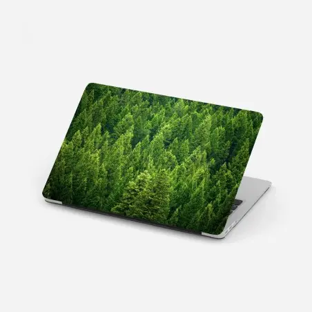 Adesivo per laptop foresta di pini smeraldo • Wallissimo®