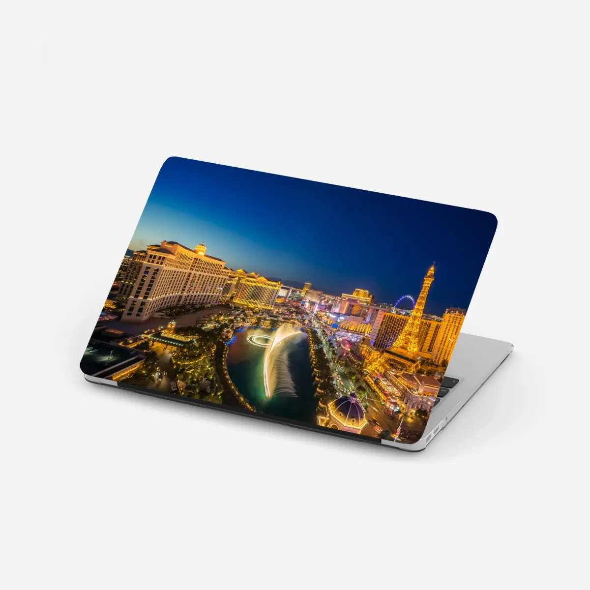 Adesivo per laptop panorama notturno della strip di Las Vegas • Wallissimo®