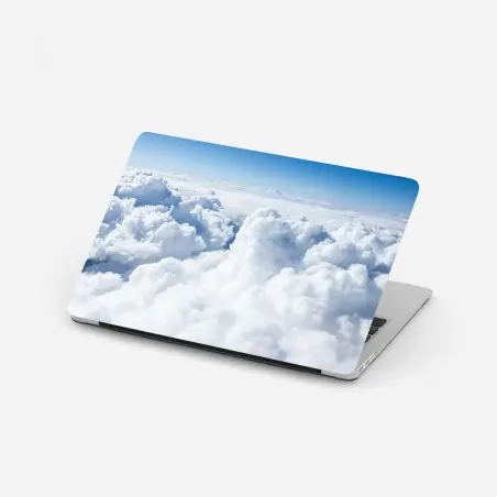 Adesivo per laptop nuvole soffici nel cielo azzurro • Wallissimo®