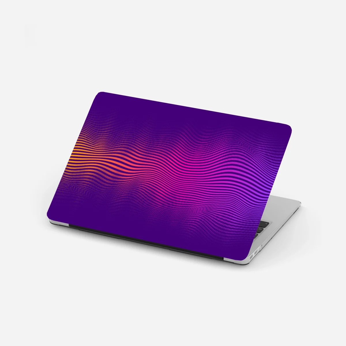 Adesivo per laptop onda cromatica astratta su sfondo viola • Wallissimo® Adesivo per laptop onda cromatica astratta su sfondo viola • Wallissimo®