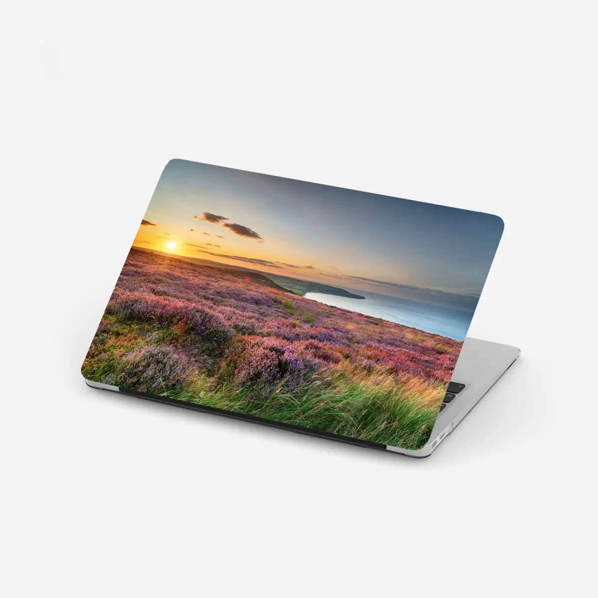 Adesivo per laptop tramonto sulla brughiera dei North York Moors sopra Ravenscar con vista su Robin Hood's Bay • Wallissimo® Adesivo per laptop tramonto sulla brughiera dei North York Moors sopra Ravenscar con vista su Robin Hood's Bay • Wallissimo®