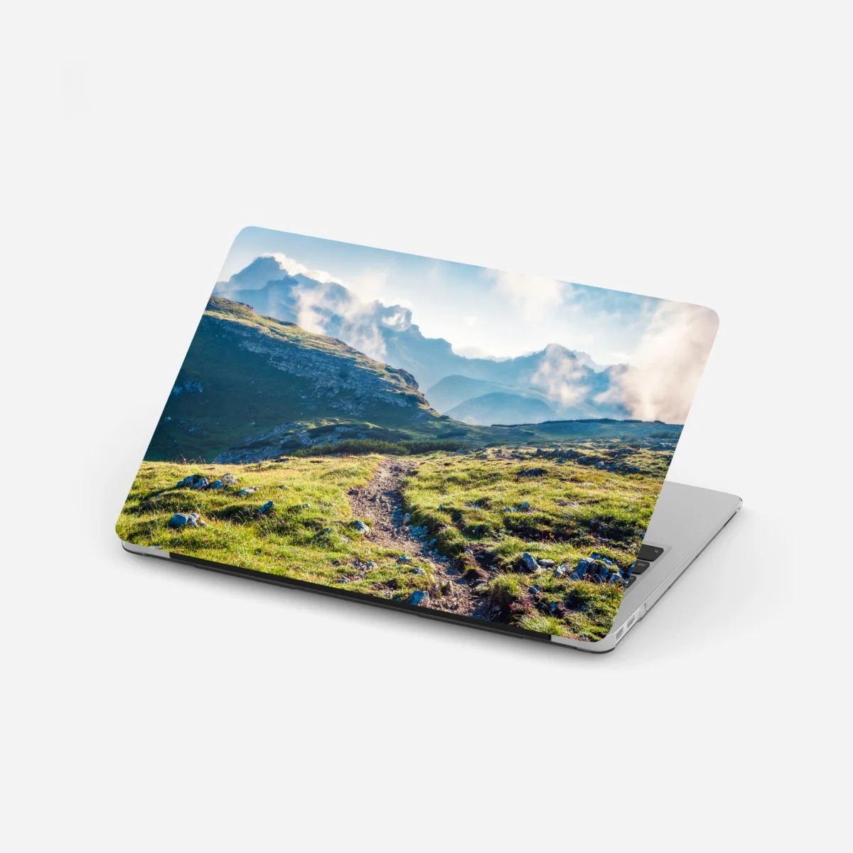 Adesivo per laptop sentiero mattutino sulle Dolomiti, Monte Piana • Wallissimo® Adesivo per laptop sentiero mattutino sulle Dolomiti, Monte Piana • Wallissimo®