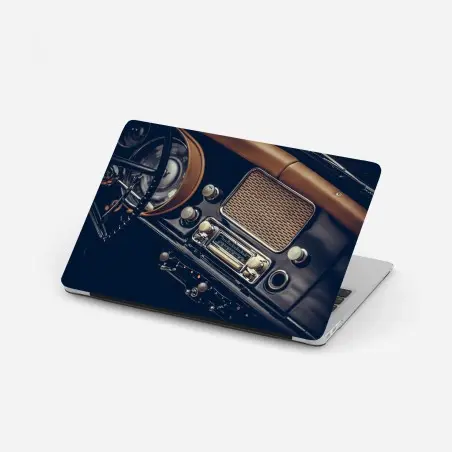 Adesivo per laptop cruscotto retrò: eleganza automobilistica d'epoca • Wallissimo®