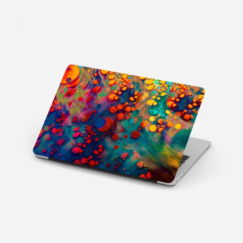 Adesivo per laptop esplosione cromatica marmorizzata