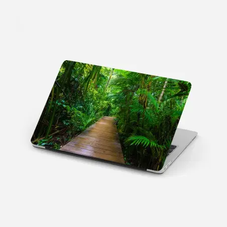 Adesivo per laptop sentiero di legno nella foresta di mangrovie • Wallissimo®