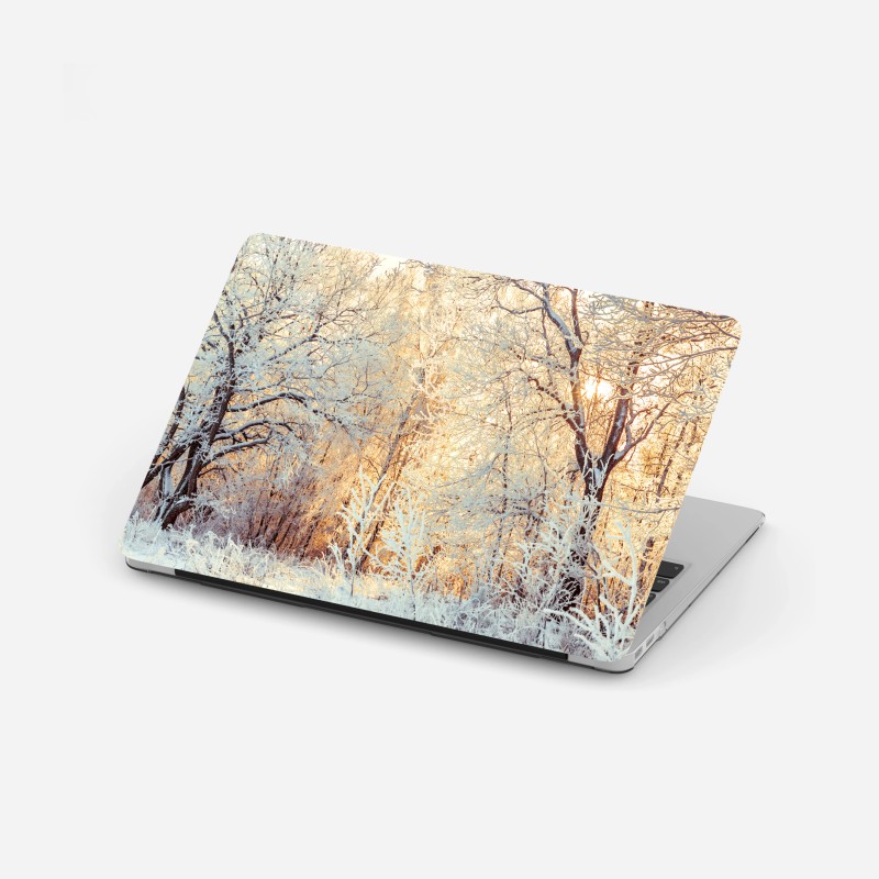 Adesivo per laptop incanto invernale al tramonto