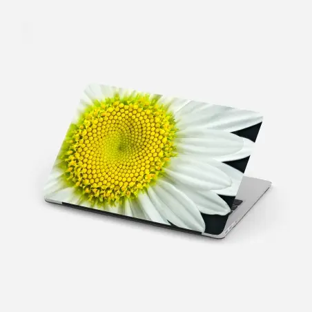Adesivo per laptop spirale geometrica di margherita • Wallissimo®