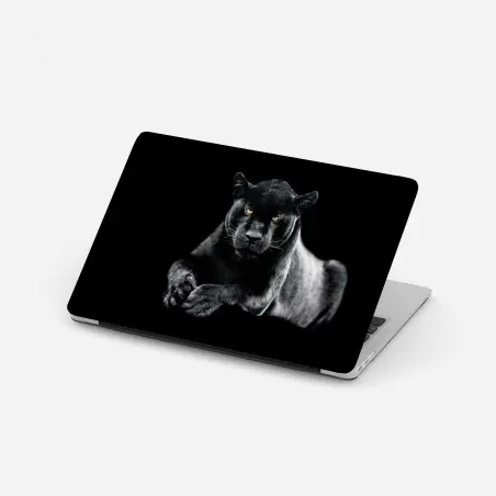 Adesivo per laptop sguardo maestoso della pantera nera • Wallissimo®