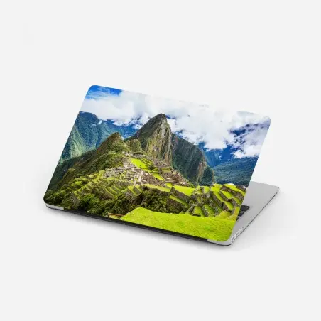 Adesivo per laptop panorama storico di Machu Picchu sulle Ande • Wallissimo®