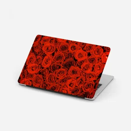 Adesivo per laptop sinfonia di rose rosse • Wallissimo®