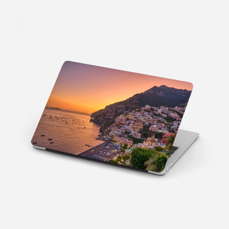 Adesivo per laptop tramonto sulla Costiera Amalfitana • Wallissimo®
