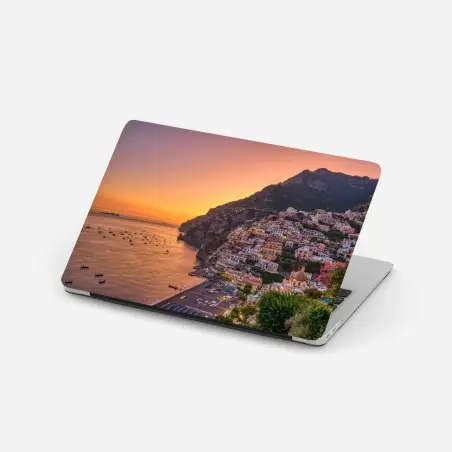 Adesivo per laptop tramonto sulla Costiera Amalfitana • Wallissimo®