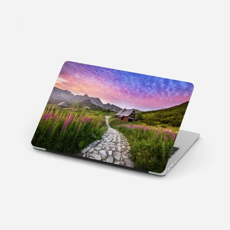 Adesivo per laptop tramonto estivo a Hala Gasienicowa, Tatras