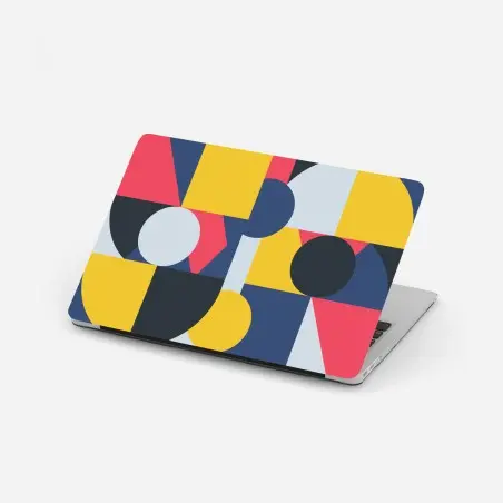 Adesivo per laptop composizione geometrica dai colori vivaci • Wallissimo®