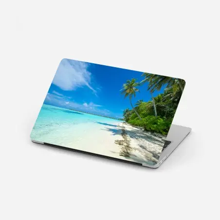 Adesivo per laptop paradiso tropicale alle Maldive • Wallissimo®