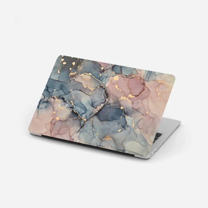 Adesivo per laptop correnti di inchiostro e oro