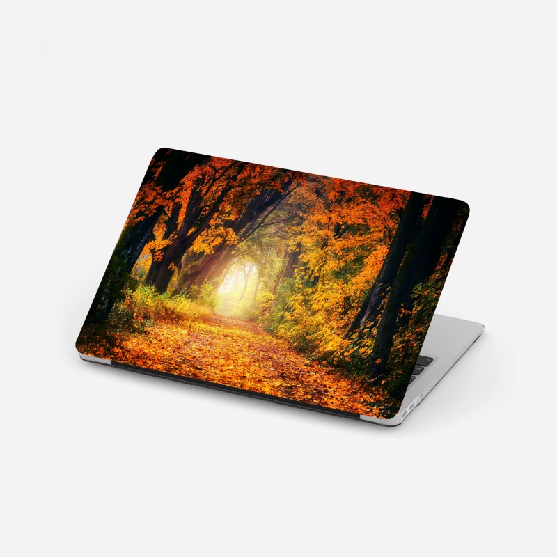 Adesivo per laptop incantevole sentiero d'autunno