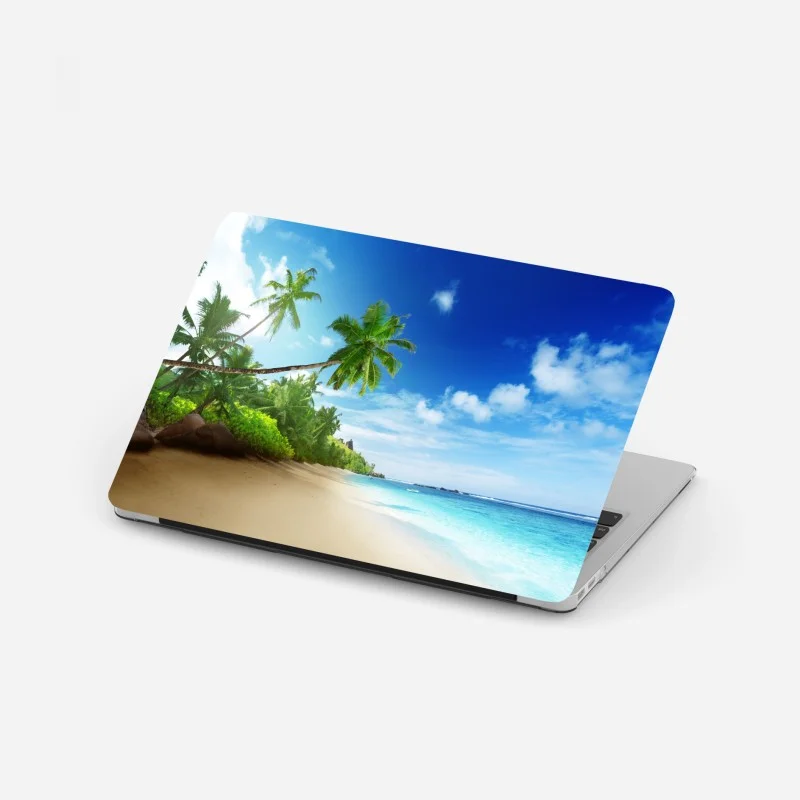 Adesivo per laptop tramonto tropicale a Mahe, Seychelles