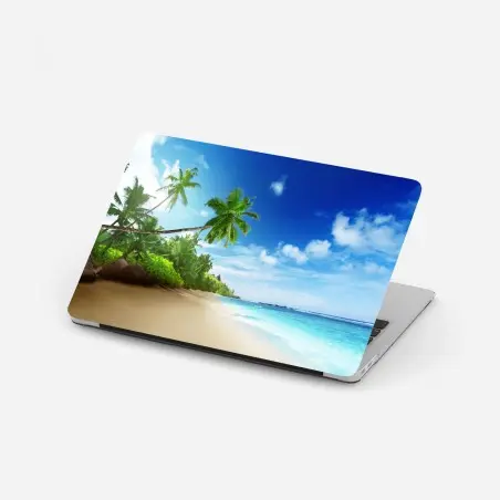 Adesivo per laptop tramonto tropicale a Mahe, Seychelles • Wallissimo®