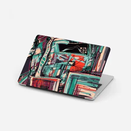 Adesivo per laptop composizione astratta urbana colorata • Wallissimo®