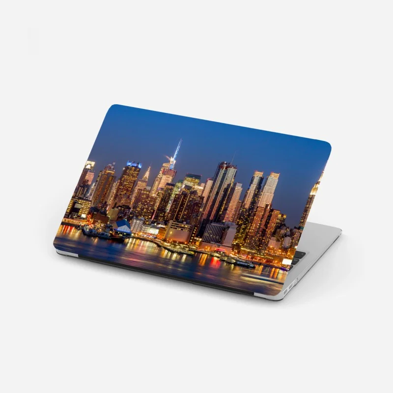 Adesivo per laptop skyline notturna di New York, panoramica urbana
