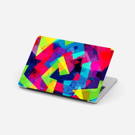 Adesivo per laptop esplosione geometrica di colori • Wallissimo®
