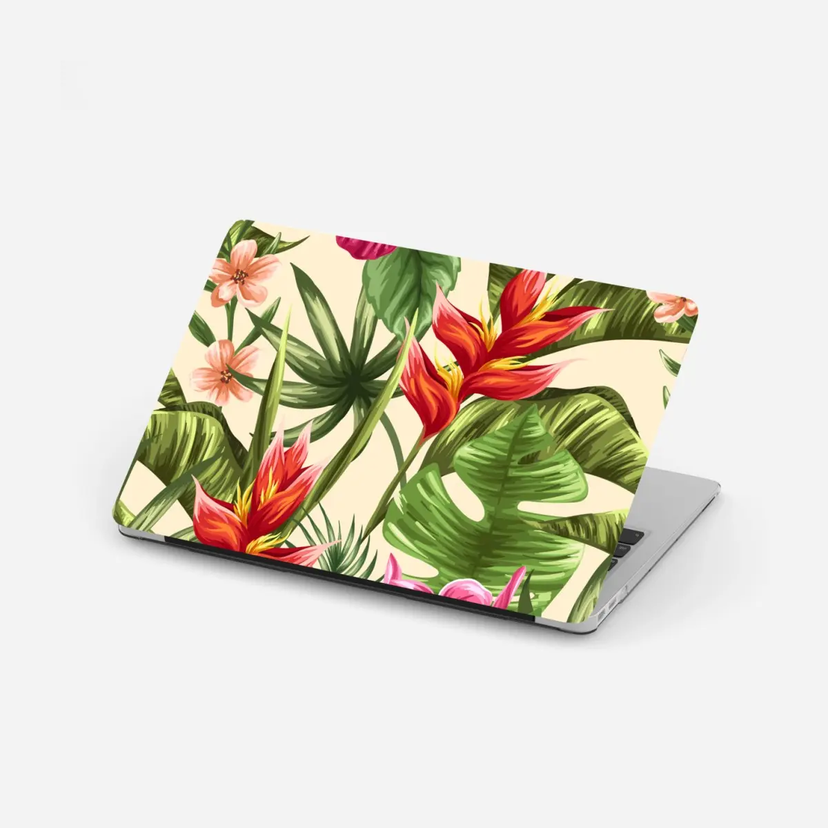 Adesivo per laptop motivo tropicale fiorito • Wallissimo®