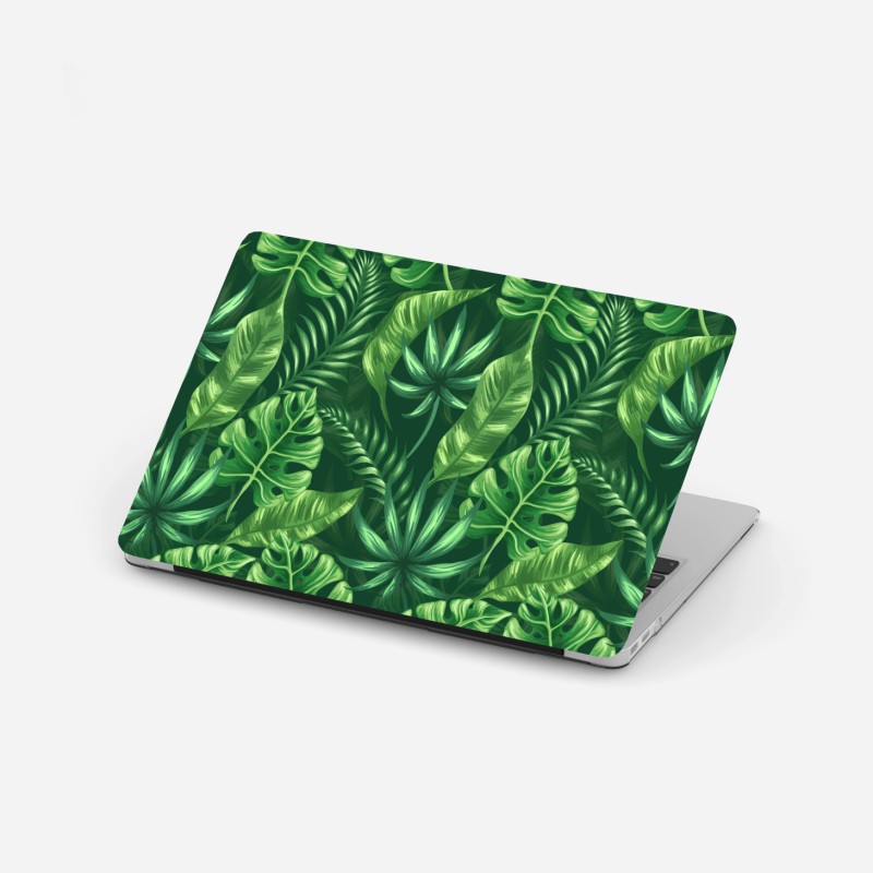 Adesivo per laptop pattern botanico tropicale verde