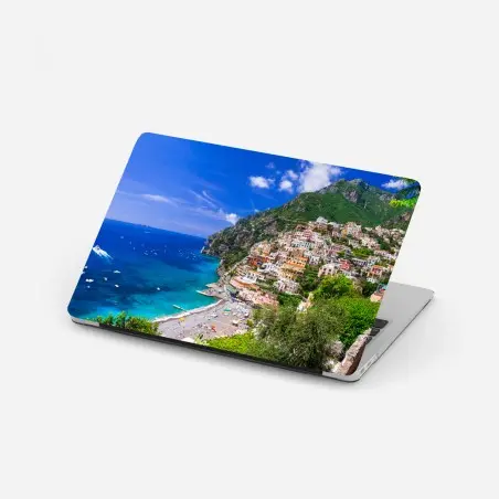 Adesivo per laptop vista panoramica di Positano sulla Costiera Amalfitana • Wallissimo®