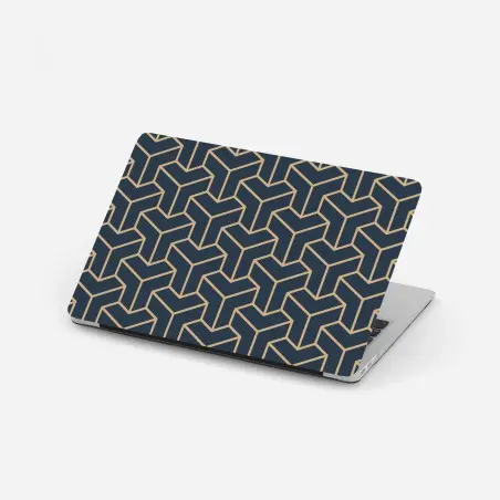 Adesivo per laptop motivo geometrico a cubi effetto tridimensionale • Wallissimo®