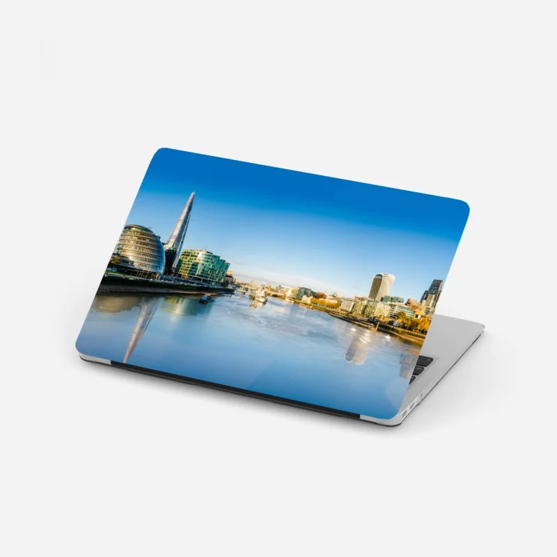 Adesivo per laptop panorama urbano di Londra sul Tamigi