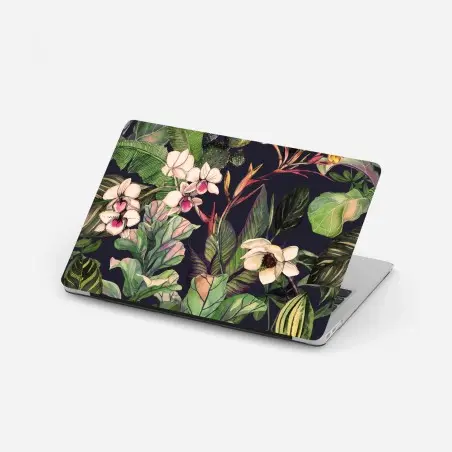 Adesivo per laptop motivo botanico tropicale acquerellato • Wallissimo®