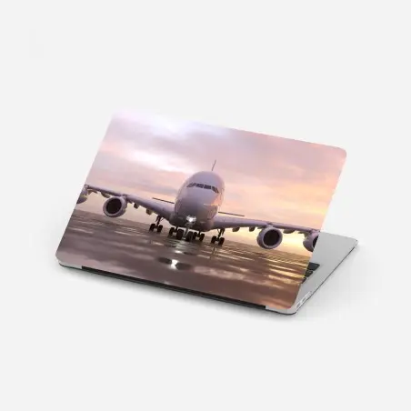 Adesivo per laptop aereo imponente al tramonto • Wallissimo®