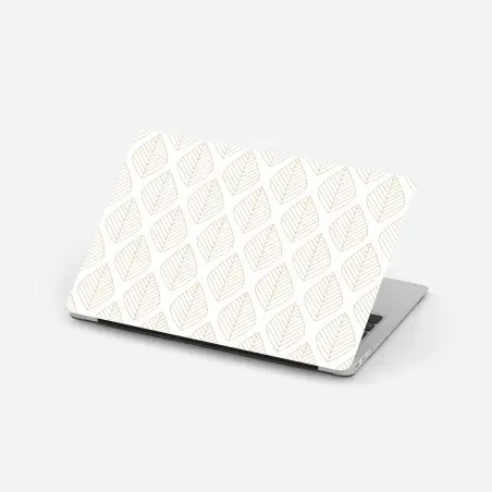 Adesivo per laptop motivo di foglie dorate minimalista • Wallissimo®