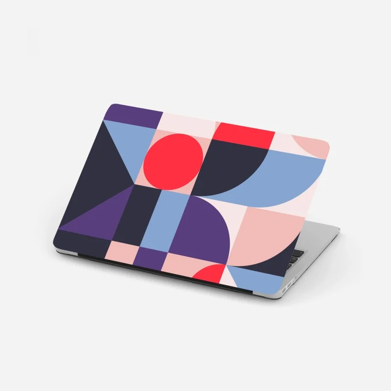 Adesivo per laptop composizione geometrica dai toni vivaci
