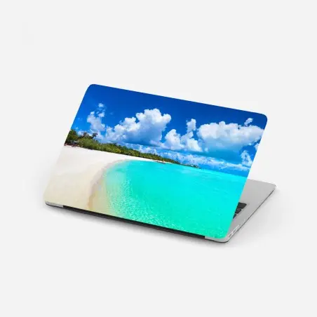 Adesivo per laptop panorama tropicale delle Maldive • Wallissimo®