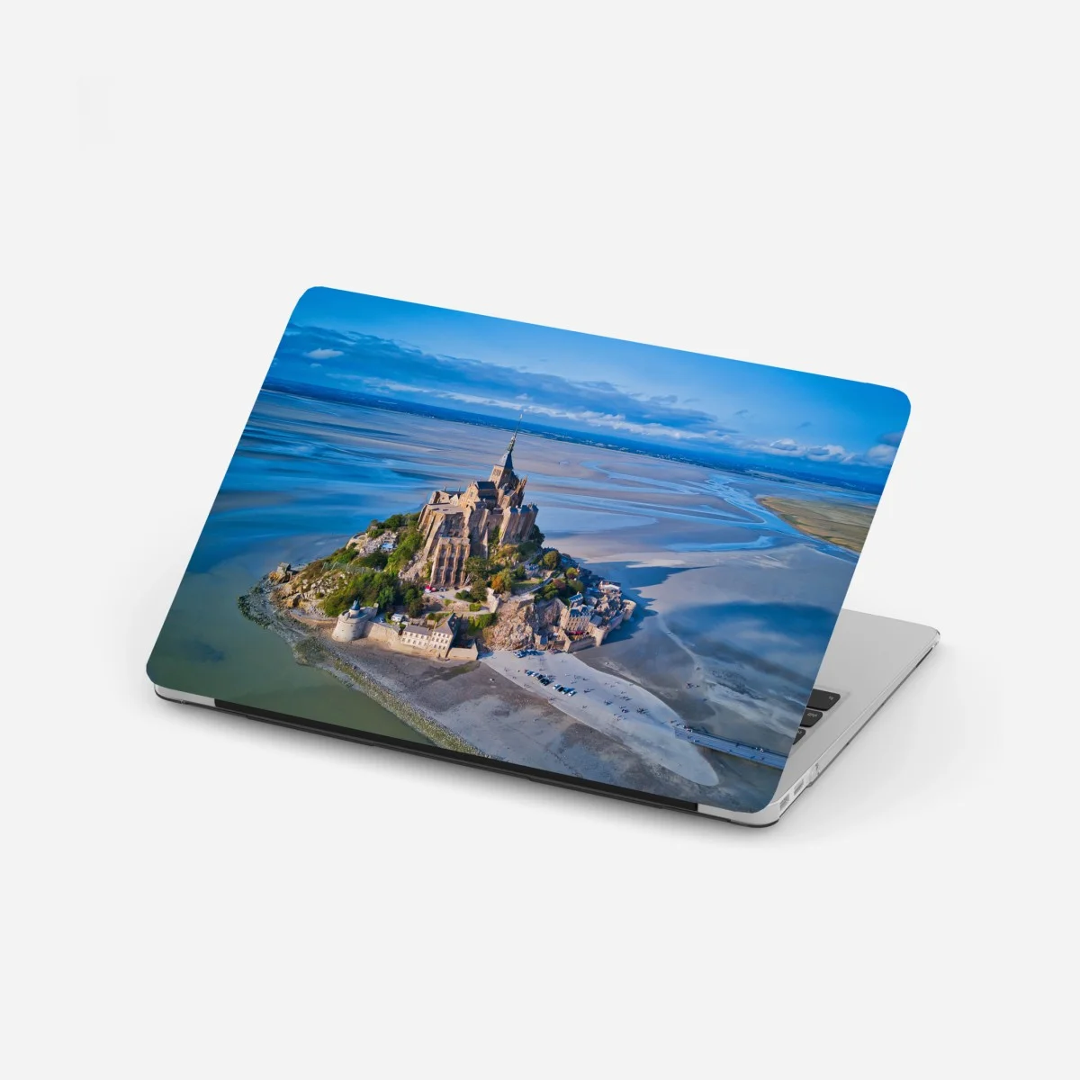 Adesivo per laptop panorama aereo di Mont Saint-Michel • Wallissimo® Adesivo per laptop panorama aereo di Mont Saint-Michel • Wallissimo®