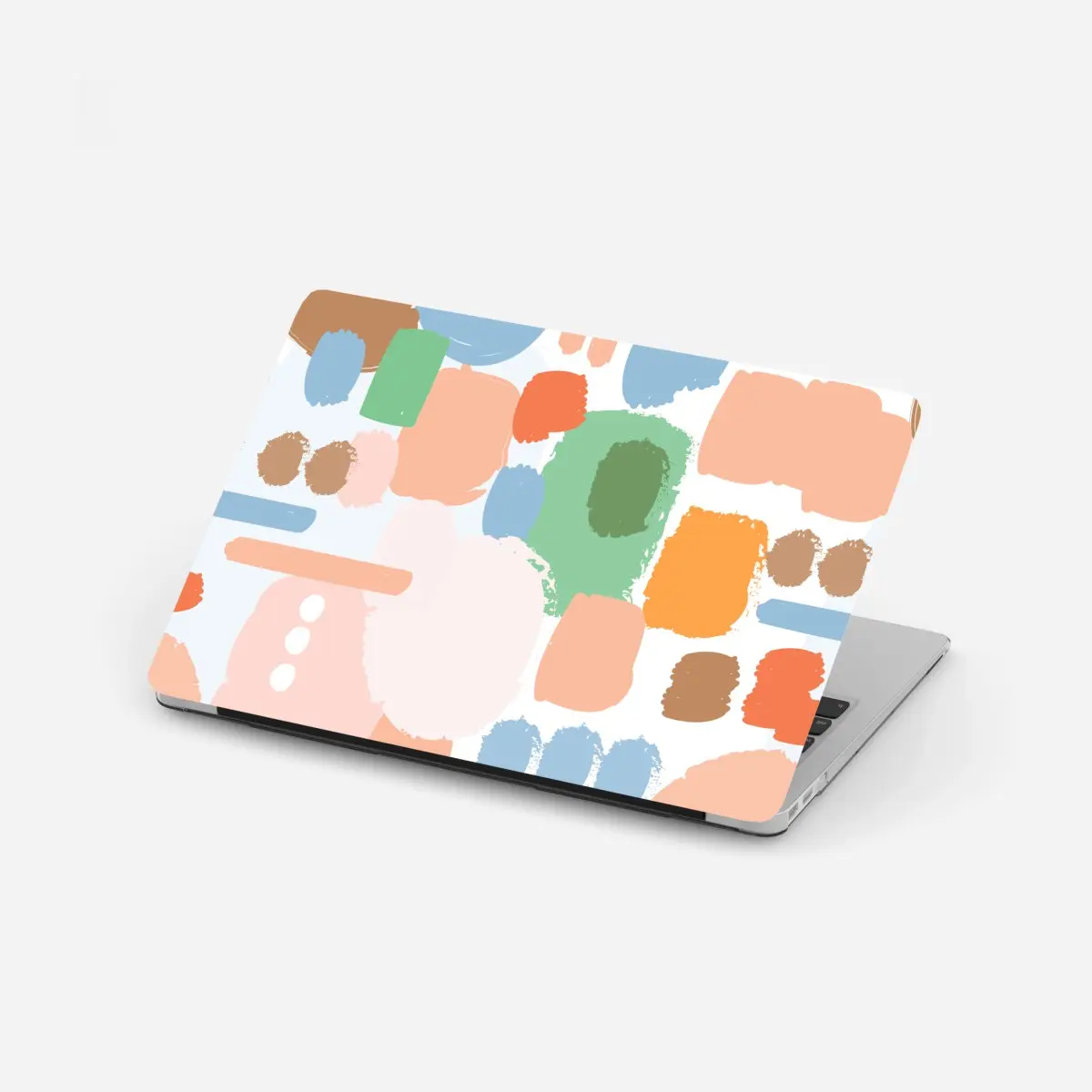 Adesivo per laptop motivo astratto a pennellate pastello • Wallissimo®