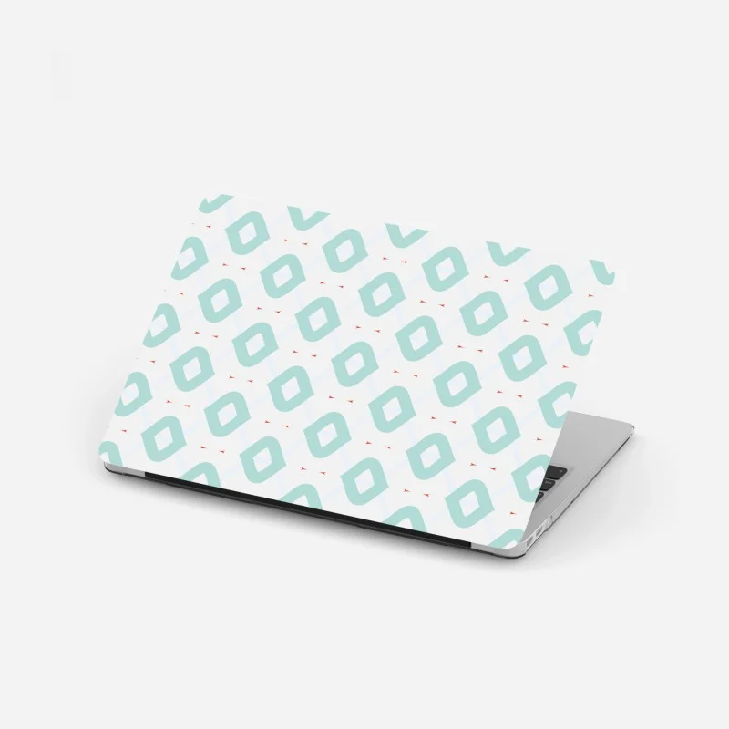 Adesivo per laptop motivo geometrico turchese stile scandinavo
