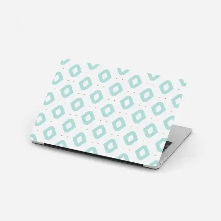Adesivo per laptop motivo geometrico turchese stile scandinavo • Wallissimo®