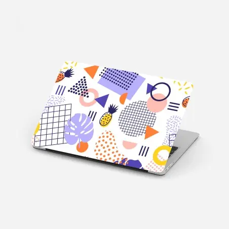 Adesivo per laptop motivo tropicale geometrico estivo • Wallissimo®