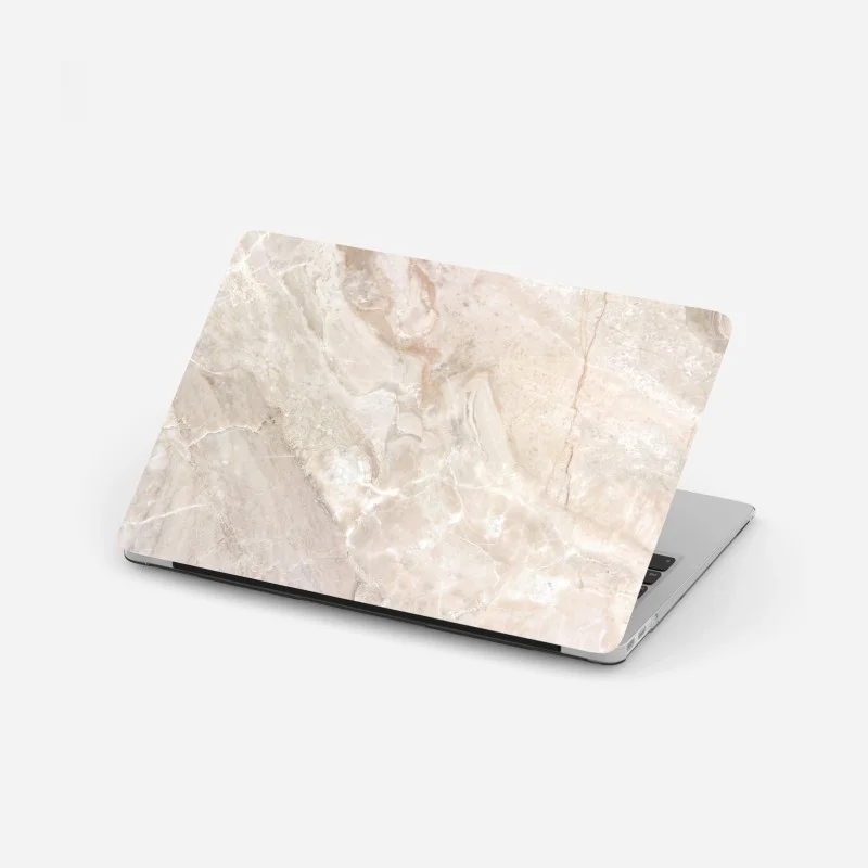 Adesivo per laptop marmo beige venato per decorazione murale