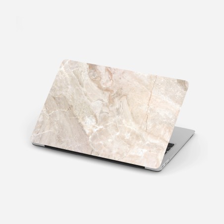 Adesivo per laptop marmo beige venato per decorazione murale • Wallissimo®