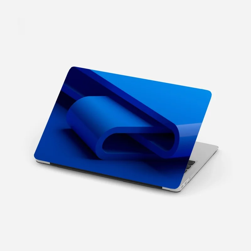 Adesivo per laptop curve geometriche blu